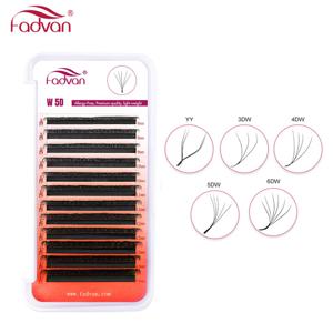 FADVAN YY/3D/4D/5D/6D W 모양 속눈썹 M/C/D 컬 미리 만들어진 볼륨 팬 인조 밍크 속눈썹 브라질 볼륨 천연 소프트 YY 속눈썹