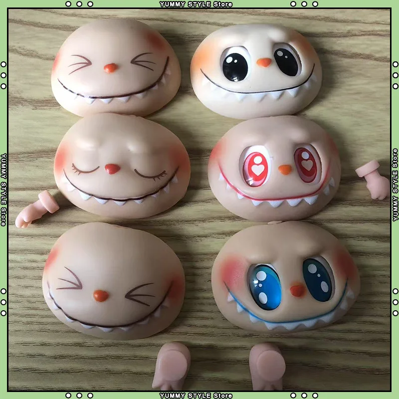 뜨거운 판매 Labubu 봉제 인형 부품 비닐 인형 액세서리 Pvc 얼굴 변경 부품 손 피트 교체 용품 Diy 선물