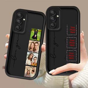 DIY 사진 멀티 이미지 맞춤형 실리콘 소프트 케이스 (아이폰 16 15 14 13 12 11 Pro Max SE 2020 2022 XS XR Plus 뒷면 커버)