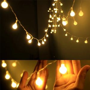 화환 요정 LED 볼 스트링 조명, 방수 크리스마스 트리 웨딩 홈 실내 장식, 배터리 구동, 1.5M, 3M, 6M, 신제품