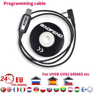 Baofeng UV5R Pro UV82 BF888S UV 5R 햄 라디오 액세서리 용 CD 드라이버가있는 Baofeng 기존 워키 토키 USB 프로그래밍 케이블
