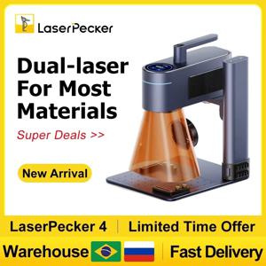 LASERPEKER 모든 재료용 레이저 조각기, 휴대용 듀얼 라이트 조각기, 금속 목재 플라스틱 조각용, 4 LP4
