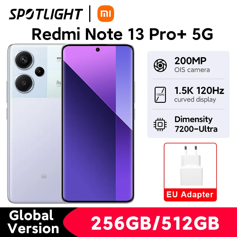 새로운 Xiaomi Xiaomi Redmi Note 13 Pro Plus 5G 휴대 전화 RU 버전 6.67