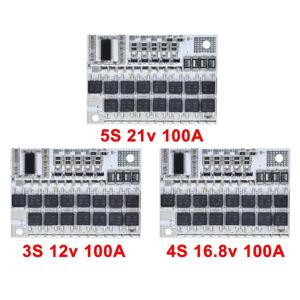 1/5PCS 3s/4s/5s Bms 12v 16.8v 21v 3.7v 100a 리튬 이온 Lmo 삼원 리튬 배터리 보호 회로 기판 리튬 폴리머 밸런스