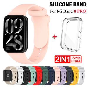 Xiaomi Mi Band 8 Pro 스트랩 용 스트랩 + 케이스 Miband 8Pro 용 스마트 밴드 보호 케이스 실리콘 팔찌 팔찌