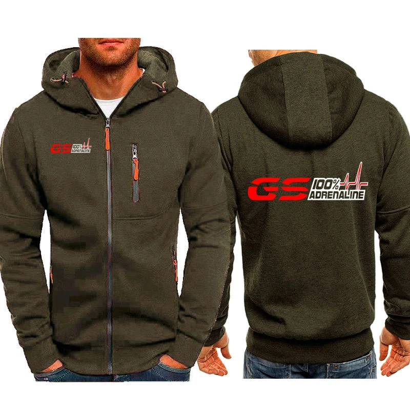 GS 100% Adrenaline Motorrad 바이커 선풍기 남성용 후드 재킷 코트, GS1200 F1 M3 M4 M5 M6 X5 X6 지퍼 브랜드 후드 스웻셔츠