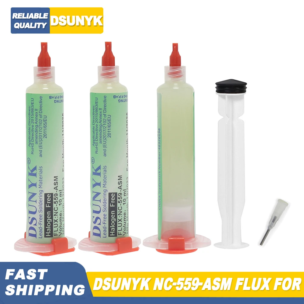 Nc-559-asm 플럭스 Bga 볼, 납땜 주사기 용 액체 솔더 솔더 페이스트 10ml 플럭스 납땜 용 청소 용접 도구 없음