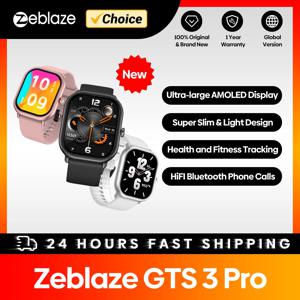 Zeblaze 남녀공용 음성 통화 스마트 워치, 건강 및 피트니스 추적 스마트워치, 초대형 HD AMOLED 화면, GTS 3 Pro
