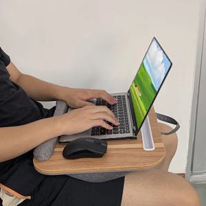 쿠션과 슬롯이 있는 MUMUCC 게으른 노트북 테이블, 다기능 미니 베개 테이블, 휴대용 룸 책상, 사무실 요추 지지대