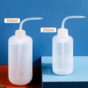 실험실 도구용 투명 흰색 플라스틱 세척 스퀴즈 측정 병, 250 ml, 500ml