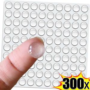 300/100pcs 자기 접착제 투명 도어 스톱 고무 댐퍼 버퍼 캐비닛 범퍼 실리콘 가구 도트 쿠션 보호 패드
