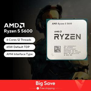 신상품 AMD Ryzen 5 5600 R5 5600 3.5 GHz 6 코어 12 스레드 CPU 프로세서 7NM L3=32M 100-000000927 소켓 AM4 팬 미포함