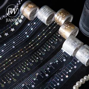 JIANWU 30mm * 200cm 스타 커튼 시리즈 빈티지 소재 콜라주 조경 애완 동물 테이프 크리 에이 티브 DIY 저널 편지지