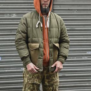 견고한 Bronson Duck Down Liner Jacket 남성용 박스 퀼트 다용도 퍼퍼 아우터웨어