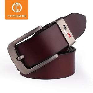 COOLERFIRE 새로운 남성 정품 가죽 벨트 남성용 고품질 빈티지 스타일 남성 스트랩 클래식 청바지 가죽 벨트 051