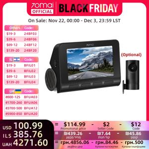 70mai 4K 대시 캠 A810 울트라 HD 내장 GPS ADAS 자동 레코드 150FOV 모션 감지 70mai A810 4G 자동차 DVR 지지대 후면 캠