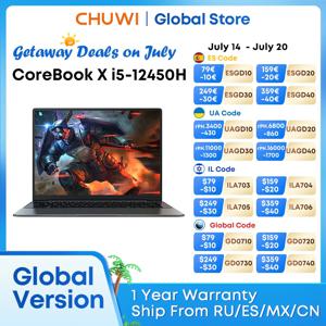 CHUWI 코어북 X 게이밍 노트북, 14 인치 FHD 스크린 i5-12450H, 8 코어, 16GB RAM, 512GB SSD, 와이파이 6, 윈도우 11 게이밍 노트북 PC 2024