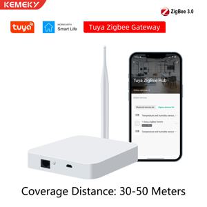 안테나가 있는 Tuya ZigBee 3.0 게이트웨이 허브 홈 자동화 시스템용 스마트 홈 게이트웨이 브리지는 Alexa Google 홈과 함께 작동합니다.