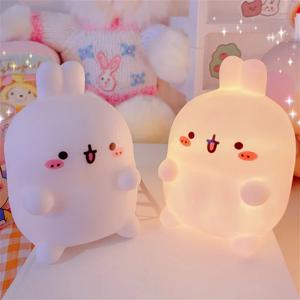 토끼 밤 빛 침대 머리 침실 LED 작은 테이블 조명 비 플러그 바닥 스탠드 크리 에이 티브 분위기 밤 빛 장식