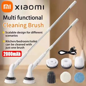 Xiaomi 텔레스코픽 회전 무선 다기능 전기 청소 브러시 ​​휴대용 자동 청소 주방 욕실 브러시