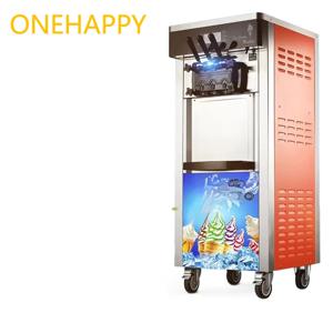 ONEHAPPY 상업용 아이스크림 기계 소형 자동 아이스크림 기계 콘 기계 수직 소프트 아이스크림 기계 스톨