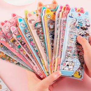 Kawaii 스크랩북 스티커 자전거 데칼 선물 개구리 학생 만화 편지지 애완 동물 일기 스티커 노트 귀여운 소녀