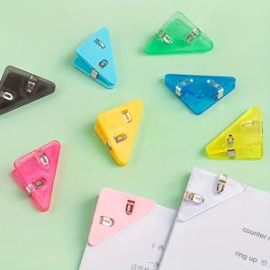 5/10/50pcs 크리 에이 티브 삼각형 클립 빌 클립 책 종이 코너 클립 바인더 클립 데스크 스토리지 선반 사무실 데스크탑 주최자