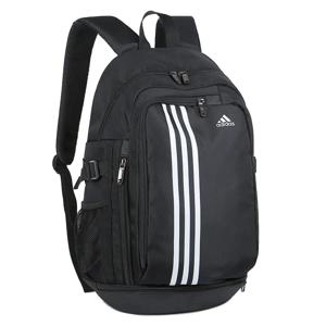 Adidas Originals 클래식 스트라이프 로고 대용량 스포츠 폴리에스테르 컴퓨터 가방 배낭 남여 커플 스타일 흑백