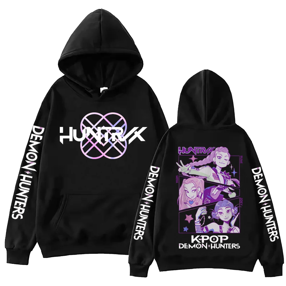 Anime K-Pop Demon Hunters 후드 하라주쿠 힙합 풀오버 탑 스웨트 선물