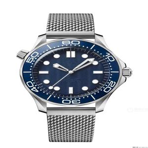 42mm 최고의 품질 새로운 블랙 블루 그린 세라믹 베젤 007 사파이어 패션 스포츠 남성 자동 기계식 시계 스테인레스 스틸