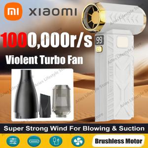 Xiaomi 2-in-1 폭력 팬 1000000RPM 슈퍼 강력한 공기 송풍기 먼지 청소를위한 강한 바람 진공 부는 흡입 브러시리스 New