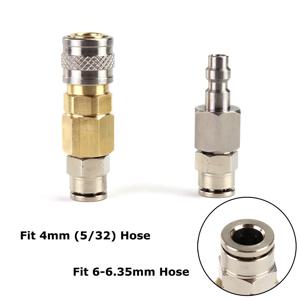 새로운 Airsoft HPA (US)2302 23-2 4MM(5/32) 또는 6MM-6.35MM 호스용 푸시인 파이프 피팅 어셈블리가 있는 QD 빠른 연결 해제 QD