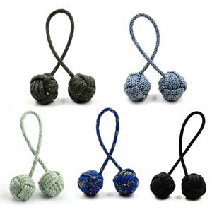 2024 새로운 야외 EDC 자기 방어 원숭이 주먹 Fidget 손가락 장난감 Paracord 스트레스 극단적 인 손가락 장난감 강철 공 창 차단기