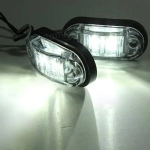 트레일러 LED 라이트 클리어런스 트레일러, 캐러밴 트럭 화이트 LED 사이드 마커 램프, 12V 방수 램프, 2 개