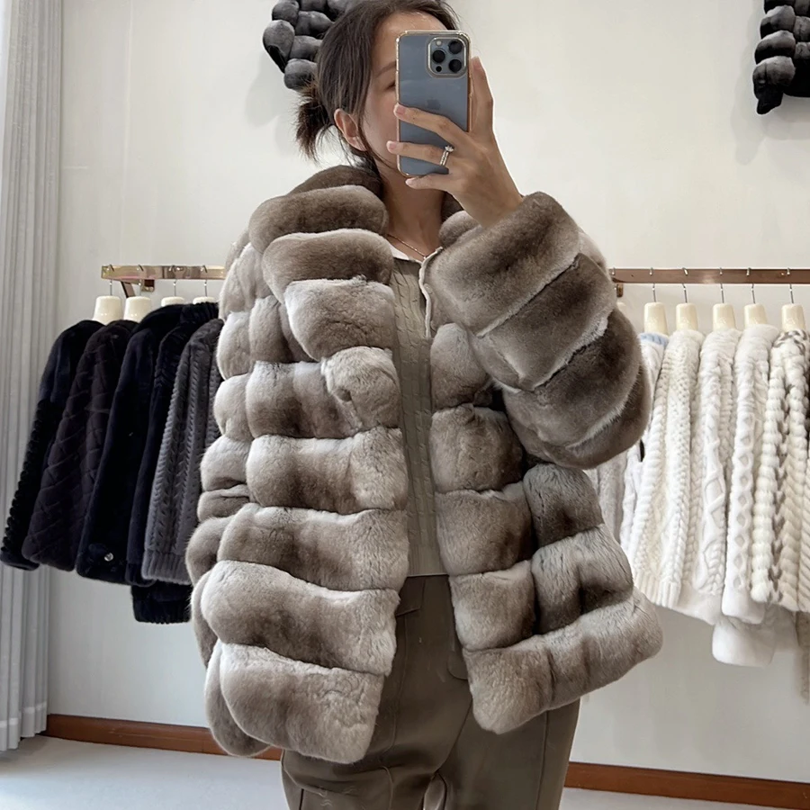 여성용 토끼 모피 재킷, 리얼 렉스 토끼 모피 코트, 베스트 셀러 짧은 코트, 친칠라 모피 코트