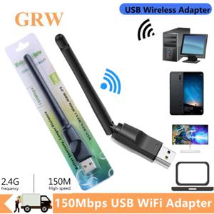 GRWIBEOU 150Mbps 미니 USB WiFi 어댑터 MT7601 무선 네트워크 카드 Windows PC 데스크탑 노트북 용 2.4GHz Wi-Fi 수신기 동글