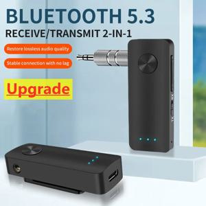 VIKEFON 블루투스 오디오 리시버 송신기, 스테레오 핸즈프리 통화, 3.5mm AUX 잭, USB 동글 무선 어댑터, TV PC 자동차 키트
