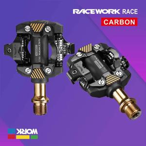 RACEWORK MTB 페달 자동 잠금 SPD 페달 산악 자전거 클리트 베어링 발판 자전거 부품