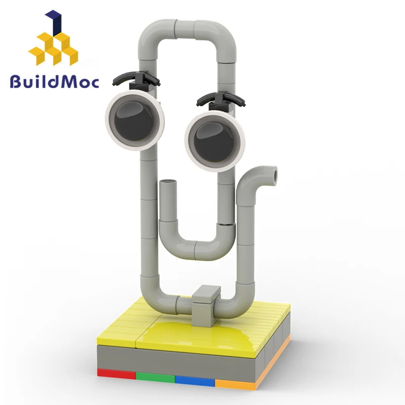 Buildmoc 크리 에이 티브 오피스 재미 있은 Clippy 연령 공개 세계 MOC 빌딩 블록 어린이를위한 장난감 어린이 선물 장난감 85PCS 벽돌