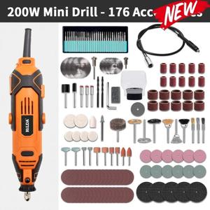 HILDA 200W 조각사 전기 드릴 조각 Dremel 로타리 도구 기계 새로운 스타일 가변 속도 미니 드릴 전동 공구