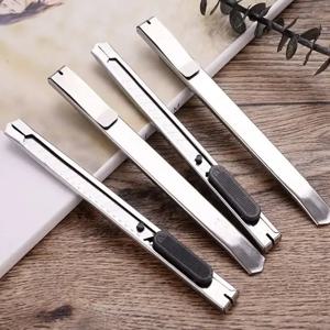 15pcs 스테인레스 스틸 개폐식 유틸리티 나이프 휴대용 9mm 스냅 블레이드 취미 나이프 박스 커터 집에서 절단에 적합
