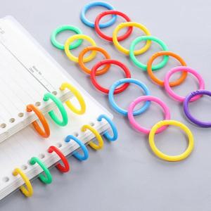 50 Pcs 15/20/28/32/40mm 플라스틱 링 바인더 DIY 앨범 서클 루스 리프 책 고리 오프닝 사무실 바인딩 용품 사진 앨범