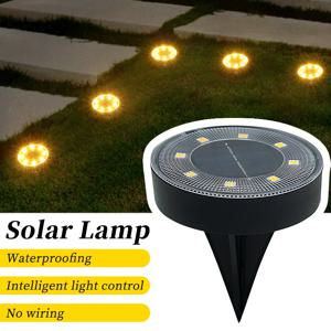 LED 야외 태양광 접지 조명, IP68 방수 조명, 조명 제어 경로, 갑판 조명, 마당 진입로 잔디, 정원 장식 램프