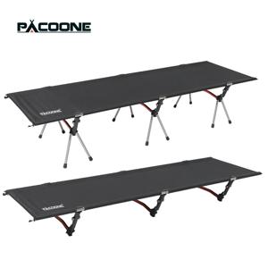 PACOONE 휴대용 캠핑 간이 침대, 경량 접이식 수면 침대, 관광 하이킹 배낭 여행 접이식 텐트 침대, 야외 싱글 침대