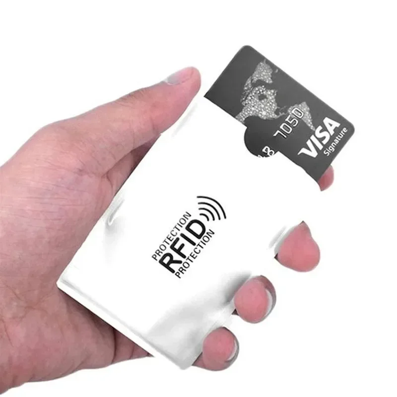 신용 RFID 카드 케이스, 스캔 방지, 마그네틱 방지 거치대 가방, 10 개/로트