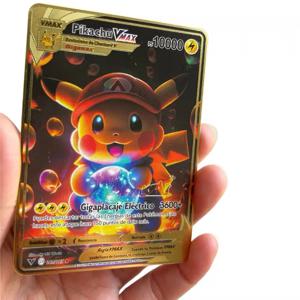 2024New 포켓몬 카드 금속 포켓몬 편지 영어 포켓몬 철 카드 Mewtwo Pikachu Gx Charizard Vmax Cartas Pokémon Vmax EX