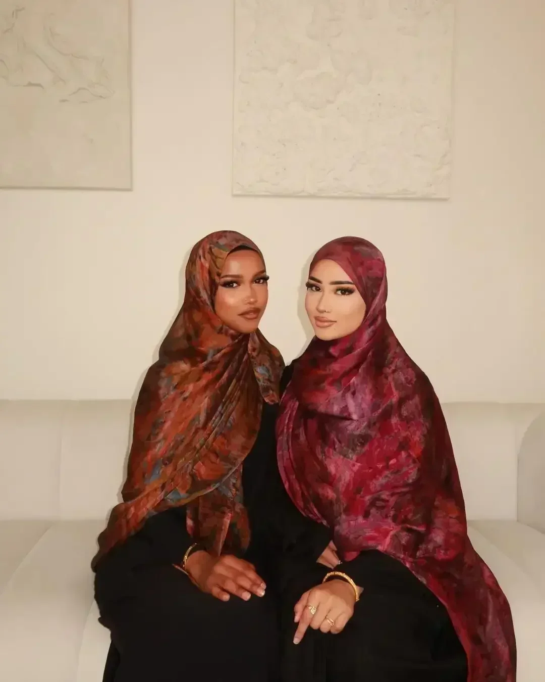 180*85cm 프리미엄 옹 브르 대리석 워터 프린트 목도리 Hijab 스카프 이슬람 민족 여성 쉬폰 실크 Bandanas 인쇄 Hijabs