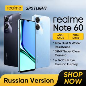 realme 노트 60 스마트폰, 32MP 카메라, 6.74 인치 90Hz 디스플레이, 5000mAh 배터리, 128GB IP64, 강력한 옥타코어 칩셋, 신제품