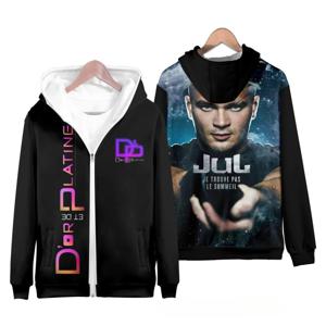 래퍼 JUL 남녀공용 3D 프린트 후디, 오버사이즈 스웻셔츠, 힙합 지퍼 후디, 남성 운동복, 패션 스트리트웨어, 남성 의류