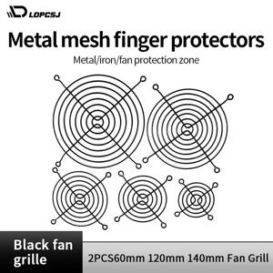 LDPCSJ 2개입 60mm 120mm 140mm 팬 그릴 금속 메쉬 손가락 보호망 팬 그릴 컴퓨터 케이스 팬 그릴